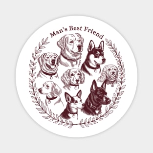 Man's Best Friend dog vintage retro Magnet